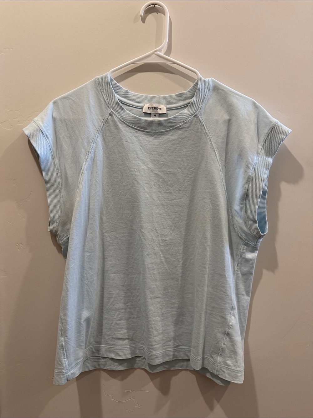 Evereve Pale Blue Sleeveless Tee